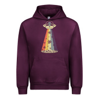 Mauve Wine vintage alien weed pot leaf ufo abduction marijuana cannabis t shirt Urban Hoodie - linhVisuals