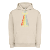 Pigment French Oak vintage alien weed pot leaf ufo abduction marijuana cannabis t shirt Urban Hoodie - linhVisuals
