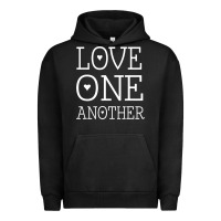 Pigment Black love one another jesus quote christian t shirt Urban Hoodie - linhVisuals