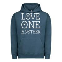 Pigment Midnight Navy love one another jesus quote christian t shirt Urban Hoodie - linhVisuals