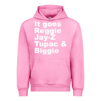 Fuchsia Pink it goes reggie jay Urban Hoodie - linhVisuals