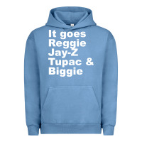 Pigment Pebble Blue it goes reggie jay Urban Hoodie - linhVisuals