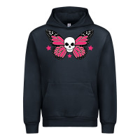 Navy butterfly skull Urban Hoodie - linhVisuals