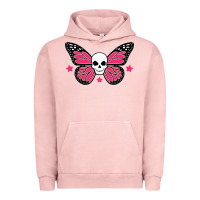 Pigment Salmon butterfly skull Urban Hoodie - linhVisuals