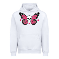 White butterfly skull Urban Hoodie - linhVisuals