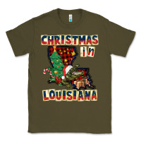 Army Green christmas in louisiana Classic Tee - CowGirlArtShop