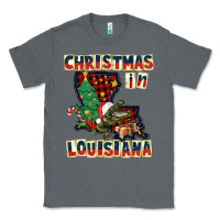 Charcoal Heather christmas in louisiana Classic Tee - CowGirlArtShop