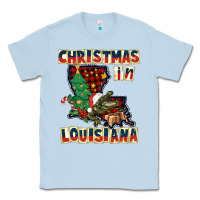 Dusty Blue christmas in louisiana Classic Tee - CowGirlArtShop