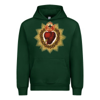 Forest Green sacred heart of jesus catholic devotion t shirt Urban Hoodie - linhVisuals