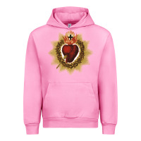 Fuchsia Pink sacred heart of jesus catholic devotion t shirt Urban Hoodie - linhVisuals
