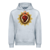 Heather Grey sacred heart of jesus catholic devotion t shirt Urban Hoodie - linhVisuals