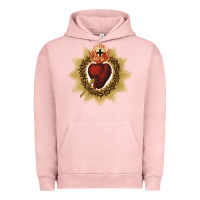 Pigment Salmon sacred heart of jesus catholic devotion t shirt Urban Hoodie - linhVisuals