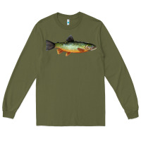 Army Green Greenback Cutthroat Trout Fish Long Sleeve Tee - RanaPortraitStore