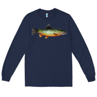 Navy Greenback Cutthroat Trout Fish Long Sleeve Tee - RanaPortraitStore