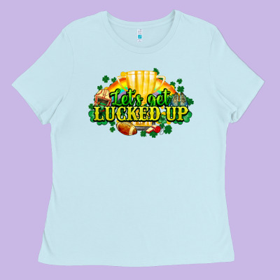 St. Patrick's Day American Football Ladies Tee Designed By Howdyjamesfarm