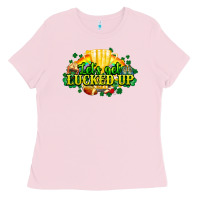 Bubblegum Pink St. Patrick's Day American Football Ladies Tee - HowdyJamesFarm