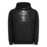 Pigment Black the shroud of turin holy face of jesus t shirt Urban Hoodie - linhVisuals