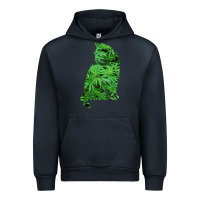 Navy funny cannabis & cat lover marijuana weed smoker art t shirt Urban Hoodie - linhVisuals