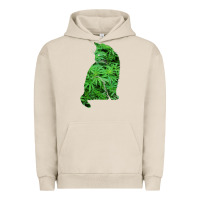 Pigment French Oak funny cannabis & cat lover marijuana weed smoker art t shirt Urban Hoodie - linhVisuals