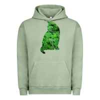 Pigment Oil Green funny cannabis & cat lover marijuana weed smoker art t shirt Urban Hoodie - linhVisuals