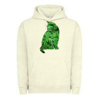 Pigment Pistachio funny cannabis & cat lover marijuana weed smoker art t shirt Urban Hoodie - linhVisuals