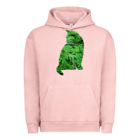 Pigment Salmon funny cannabis & cat lover marijuana weed smoker art t shirt Urban Hoodie - linhVisuals