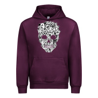 Mauve Wine funny pitbull skull dog skeleton halloween t shirt Urban Hoodie - linhVisuals