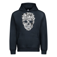 Navy funny pitbull skull dog skeleton halloween t shirt Urban Hoodie - linhVisuals