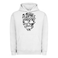 Pigment Lunar Rock funny pitbull skull dog skeleton halloween t shirt Urban Hoodie - linhVisuals