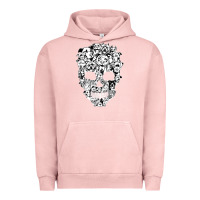 Pigment Salmon funny pitbull skull dog skeleton halloween t shirt Urban Hoodie - linhVisuals