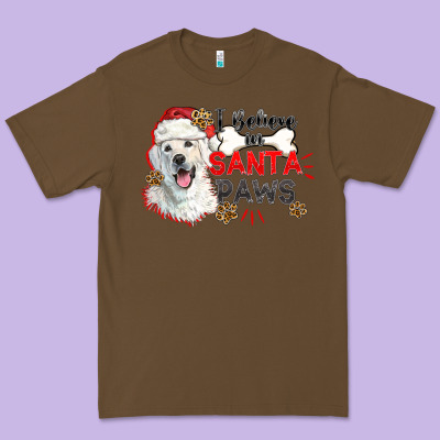 I Believe In Santa Paws Premium Tee Designed By Cowgirlartshop