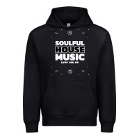 Black soulful house music deep house edm premium t shirt Urban Hoodie - linhVisuals