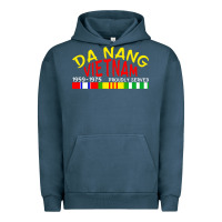 Pigment Midnight Navy da nang vietnam war veteran military Urban Hoodie - linhVisuals