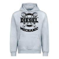 Heather Grey diesel mechanic Urban Hoodie - linhVisuals