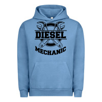 Pigment Pebble Blue diesel mechanic Urban Hoodie - linhVisuals
