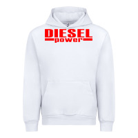 White Diesel Power Urban Hoodie - linhVisuals