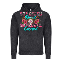 Vintage Black stressed blessed & baseball obsessed Vintage Hoodie - BundleAndBundleShop