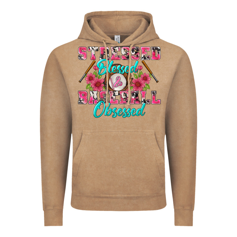 Stressed Blessed & Baseball Obsessed Vintage Hoodie by BundleAndBundleShop | Teevron
