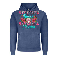 Vintage Denim stressed blessed & baseball obsessed Vintage Hoodie - BundleAndBundleShop