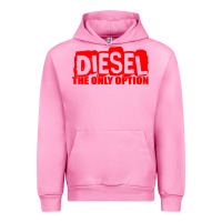 Fuchsia Pink Diesel The Only Option Urban Hoodie - linhVisuals