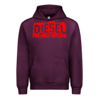Mauve Wine Diesel The Only Option Urban Hoodie - linhVisuals
