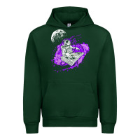 Forest Green techno astronaut electronic music rave festival raver t shirt Urban Hoodie - linhVisuals