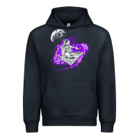 Navy techno astronaut electronic music rave festival raver t shirt Urban Hoodie - linhVisuals