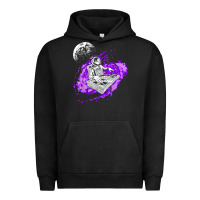 Pigment Black techno astronaut electronic music rave festival raver t shirt Urban Hoodie - linhVisuals