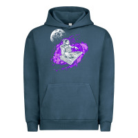 Pigment Midnight Navy techno astronaut electronic music rave festival raver t shirt Urban Hoodie - linhVisuals