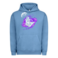 Pigment Pebble Blue techno astronaut electronic music rave festival raver t shirt Urban Hoodie - linhVisuals