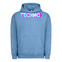 Pigment Pebble Blue techno music t shirt Urban Hoodie - linhVisuals