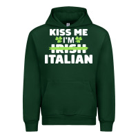 Forest Green kiss me im italian t  shirt kiss me i'm irish italian patriotic st pat Urban Hoodie - linhVisuals