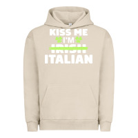 Pigment French Oak kiss me im italian t  shirt kiss me i'm irish italian patriotic st pat Urban Hoodie - linhVisuals