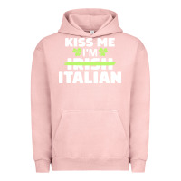 Pigment Salmon kiss me im italian t  shirt kiss me i'm irish italian patriotic st pat Urban Hoodie - linhVisuals
